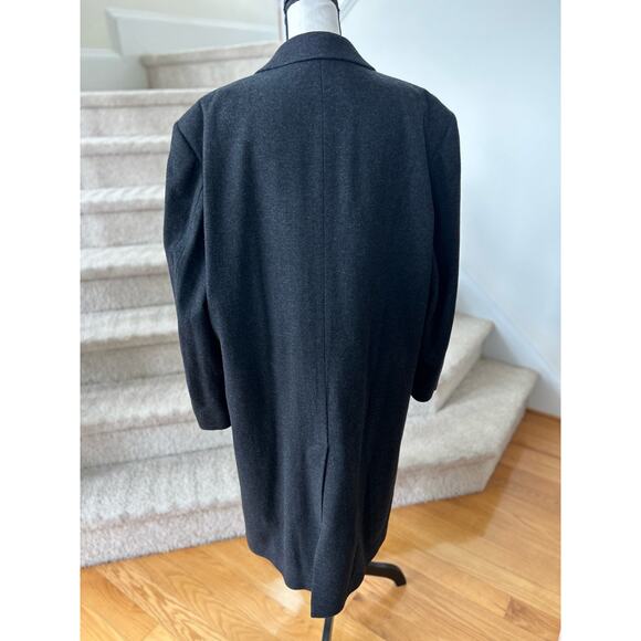 Pronto Uomo Marled Black Wool & Cashmere Blend Peacoat 42R - Picture 3 of 10
